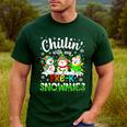Chillin With My Pre-K Snowmies Christmas Teacher Xmas Men's Casual T-Shirt Forest