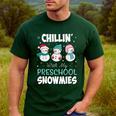 Chillin' With My Preschool Snowmies Teacher Christmas Men Women Kids Men's Casual T-Shirt Forest