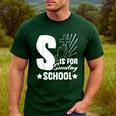 Christian Teacher S Is For Sunday School Essentials Men's Casual T-Shirt Forest