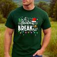 Is It Christmas Break Yet Teacher Xmas Light Santa Hat Men's Casual T-Shirt Forest Is It Christmas Break Yet Teacher Xmas Light Santa Hat Men's Casual T-Shirt Forest