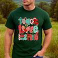Christmas Coquette Bow Teacher Teach Love Inspire Men's Casual T-Shirt Forest Christmas Coquette Bow Teacher Teach Love Inspire Men's Casual T-Shirt Forest