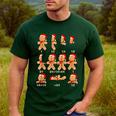 Christmas Math Teacher Equation Gingerbread With Santa Hat Men Women Men's Casual T-Shirt Forest