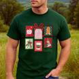 Christmas Teacher Stamps Men's Casual T-Shirt Forest