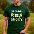 My Class Is Full Of Lucky Charms St Patricks Day Teacher Men's Casual T-Shirt Forest