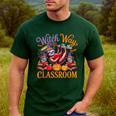 Way To Classroom Halloween Witch Three Cute Sloths Teacher Men's Casual T-Shirt Forest Way To Classroom Halloween Witch Three Cute Sloths Teacher Men's Casual T-Shirt Forest