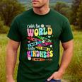 Color The World With Kindness Teacher Back To School Men's Casual T-Shirt Forest Color The World With Kindness Teacher Back To School Men's Casual T-Shirt Forest