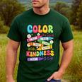 Color The World With Kindness Teachers Back To School Men's Casual T-Shirt Forest