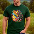 Colorful Brain Art Teacher Artist Painter Student Men's Casual T-Shirt Forest Colorful Brain Art Teacher Artist Painter Student Men's Casual T-Shirt Forest