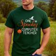 Computer Teacher Halloween Spooky Men Women Kids Men's Casual T-Shirt Forest