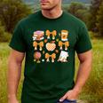 Coquette Bow Teacher Thanksgiving Fall Autumn Girls Women Men's Casual T-Shirt Forest