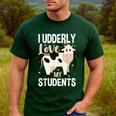 Cow Teacher Lover Men's Casual T-Shirt Forest