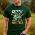 Creepin It Real Monster School Teacher Principal Halloween Men's Casual T-Shirt Forest