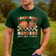 Crunching Numbers Just Like Leaves Pumpkin Fall Teacher Men's Casual T-Shirt Forest