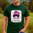 CTE Teacher In October We Wear Pink Breast Cancer Awareness Men's Casual T-Shirt Forest CTE Teacher In October We Wear Pink Breast Cancer Awareness Men's Casual T-Shirt Forest