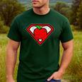 Cute Distressed Super Teacher Superhero Apple Shirt Men's Casual T-Shirt Forest Cute Distressed Super Teacher Superhero Apple Shirt Men's Casual T-Shirt Forest
