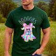 Cute Ghost Book Reading Halloween Teacher Top Girls Women Men's Casual T-Shirt Forest