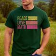 Cute Math Teacher Peace Love Math Men's Casual T-Shirt Forest Cute Math Teacher Peace Love Math Men's Casual T-Shirt Forest