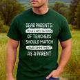 Dear Parents Your Expectations Of Teachers Should Match Men Women Men's Casual T-Shirt Forest