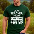 Dear Teacher i Talk To Everyone Funny Back To School Men's Casual T-Shirt Forest