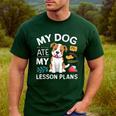 My Dog Ate My Lesson Plan Teacher Back To School Men's Casual T-Shirt Forest