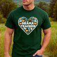 Drama Teacher Heart Pumpkin Ghost Halloween Kids Men's Casual T-Shirt Forest