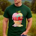 Dripping Apple Ice Cream Cone Cute Teacher Appreciation Men's Casual T-Shirt Forest Dripping Apple Ice Cream Cone Cute Teacher Appreciation Men's Casual T-Shirt Forest
