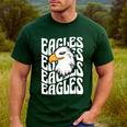 Eagles School Sports Fan Team Spirit Teacher Parent Student Men's Casual T-Shirt Forest