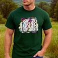 Eagles Teacher School Sports Fan Team Spirit Men's Casual T-Shirt Forest