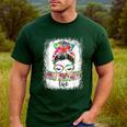 Early Head Start Life Messy Bun Back To School Teacher Women Men's Casual T-Shirt Forest