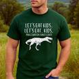 Lets Eat Kids Punctuation Saves Lives Dino Teacher Men Men's Casual T-Shirt Forest