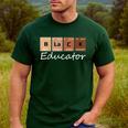 Educator Science Teacher Melanin Educator Science Men's Casual T-Shirt Forest Educator Science Teacher Melanin Educator Science Men's Casual T-Shirt Forest