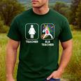 ELA Teacher Dabbing Unicorn Teacher Women Men's Casual T-Shirt Forest ELA Teacher Dabbing Unicorn Teacher Women Men's Casual T-Shirt Forest