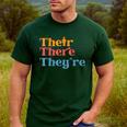 English Teacher Their There Theyre Grammar Men Women Men's Casual T-Shirt Forest