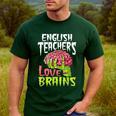 English Teachers Love Brains Zombie Teacher School Halloween Men's Casual T-Shirt Forest English Teachers Love Brains Zombie Teacher School Halloween Men's Casual T-Shirt Forest