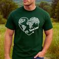 ESL Teacher ESOL Student Cute Heart Shape English Teacher Men's Casual T-Shirt Forest