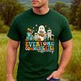 Everyone Communicates Differently Halloween SLP Sped Teacher Men's Casual T-Shirt Forest