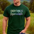 Everything Is Figureoutable Teacher Motivational - -Adults Small Short Sleeve Crew Collar Modern Fun Vacation Cotton Polyester Machine Wash Men's Casual T-Shirt Forest