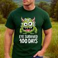 Eye Survived 100 Days Of School Monster Lover Teacher Kids Men's Casual T-Shirt Forest Eye Survived 100 Days Of School Monster Lover Teacher Kids Men's Casual T-Shirt Forest