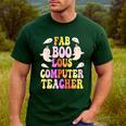 Faboolous COMPUTER TEACHER Costume This Is My Spooky Mom Dad Men's Casual T-Shirt Forest