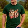 Fall Book Pumpkin Retro Reading Halloween Teacher Men's Casual T-Shirt Forest Fall Book Pumpkin Retro Reading Halloween Teacher Men's Casual T-Shirt Forest