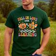 Fall In Love With Learning Autumn Fall Season Teacher Men's Casual T-Shirt Forest Fall In Love With Learning Autumn Fall Season Teacher Men's Casual T-Shirt Forest