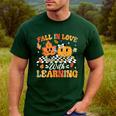 Fall In Love With Learning Fall Teacher Thanksgiving Retro Men's Casual T-Shirt Forest Fall In Love With Learning Fall Teacher Thanksgiving Retro Men's Casual T-Shirt Forest