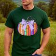Fall Pumpkin Books Lover Halloween Teacher Teaching Staff Men's Casual T-Shirt Forest