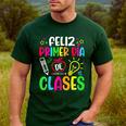 Feliz Primer Dia De Clases Kids Girl Teacher Spanish School Men's Casual T-Shirt Forest