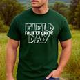 Field Day 2025 Fourth Grade School Teacher Kids Red Men's Casual T-Shirt Forest