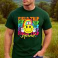 Field Trip Squad Groovy Field Day Smile Face Teacher Tie Dye Men's Casual T-Shirt Forest Field Trip Squad Groovy Field Day Smile Face Teacher Tie Dye Men's Casual T-Shirt Forest