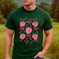 First Grade Is My Jam Strawberry First Grade Teacher Women Men's Casual T-Shirt Forest