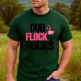 Our Flock Rocks Flamingo Mother's Day Teacher Men's Casual T-Shirt Forest Our Flock Rocks Flamingo Mother's Day Teacher Men's Casual T-Shirt Forest