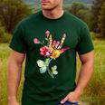 Flower American Sign Language ASL Teacher Teaching Deaf Men's Casual T-Shirt Forest Flower American Sign Language ASL Teacher Teaching Deaf Men's Casual T-Shirt Forest