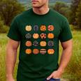 Folk Art Pumpkins Teacher Nurses Admin Witch Halloween Cute Men's Casual T-Shirt Forest